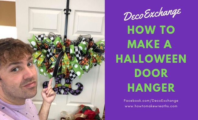 DIY Witch Halloween Door Hanger