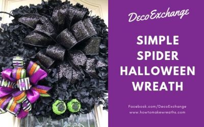 Simple Spider DIY Halloween Wreath