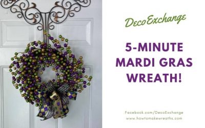 5-Minute DIY Mardi Gras Wreath