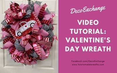 How to Make a Deco Mesh Valentine’s Day Wreath with Poly Burlap + Wreath Sign