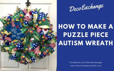 Puzzle Piece Autism Wreath