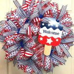 red, white, and blue wreath