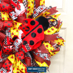 stuffed ladybug with ribbon