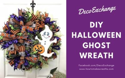 DIY Halloween Ghost Wreath