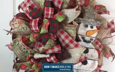 Burlap Snowman Wreath
