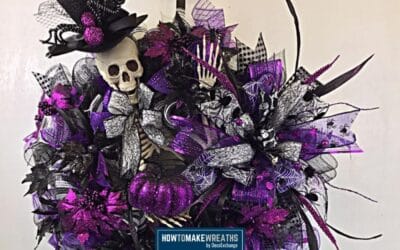 Skeleton Deco Mesh Wreath