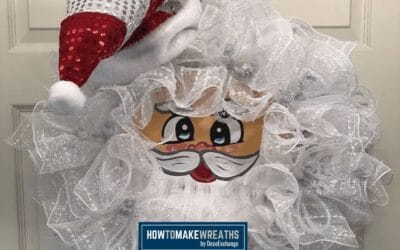 How To Make DIY Christmas Wreath With Vintage Santa