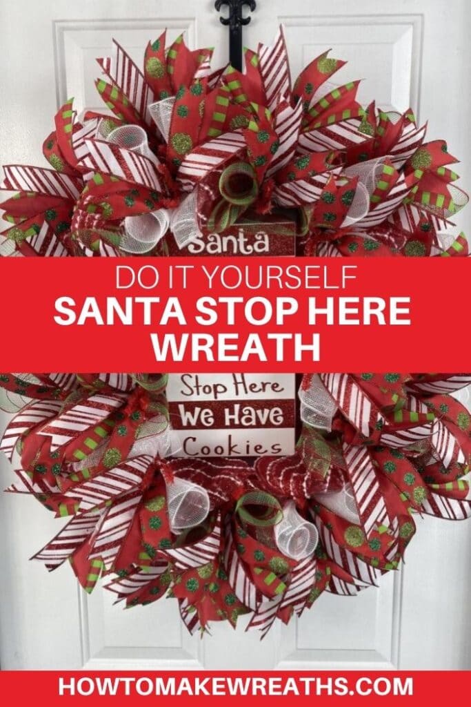 Santa Stop Here Wreath Decor