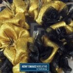 black and gold deco mesh wreath base