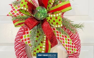 DIY Christmas Wrapped Candy Cane Wreath