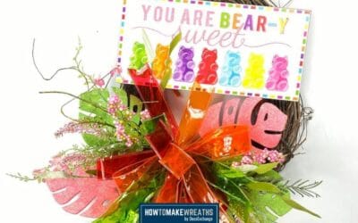 Colorful Beary Sweet Grapevine Wreath