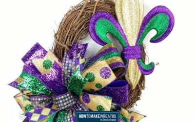 How To Make A Mardi Gras Wreath With A Fleur De Lis