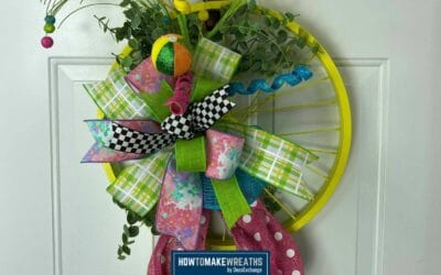 DIY Spring-Themed Bike Wheel Wreath