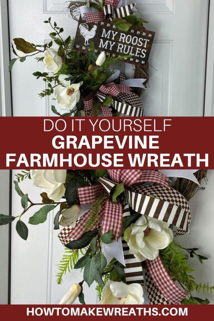 Do It Yourself Grapevine Farmhouse Wreath