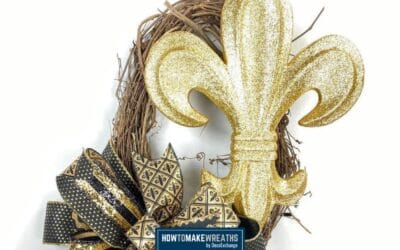 DIY Gold Fleur de Lis Grapevine Wreath