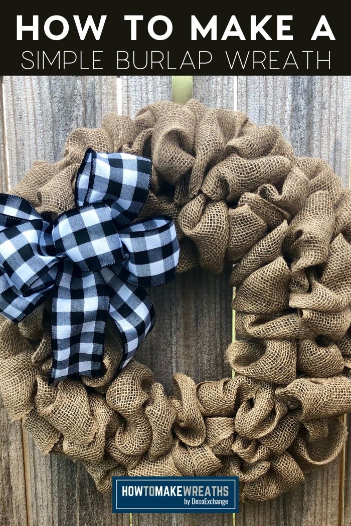 How to Make a Simple Burlap Wreath