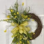 How to Make a Yellow Floral Grapevine Wreath