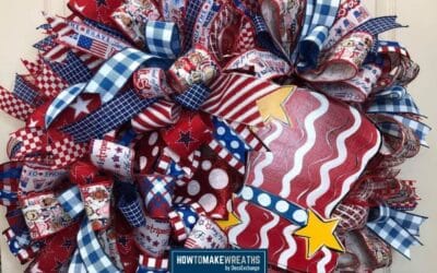 How to Make a Red Top Hat Poof and Ruffle Wreath