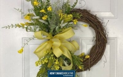How to Make a Yellow Floral Grapevine Wreath