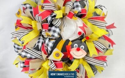 Make A Bumble Bee Mesh Wreath For Summer