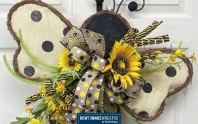 How To Make A Fun Bee Wreath with Sunflowers