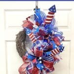 How to Make a Patriotic Deco Mesh Grapevine Wreath