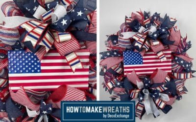 How to Make a Patriotic Flag Deco Mesh Wreath