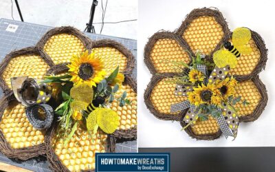 Honeycomb And Sunflower Door Hanger