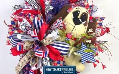 How To Make A Patriotic Dog Wreath