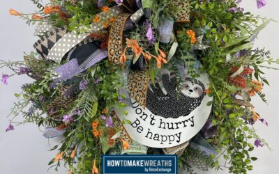 Cheeky Sloth Sign Wreath