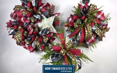 How to Make a Burgundy, Plaid, and Gold Designer Wreath