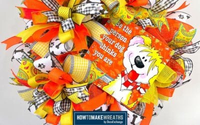 How to Make an Orange Dog Lover Wreath