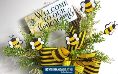 Welcome To Our Honeycomb Floral Grapevine Wreath