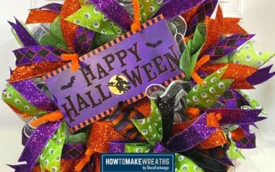 Happy Halloween Mesh Wreath