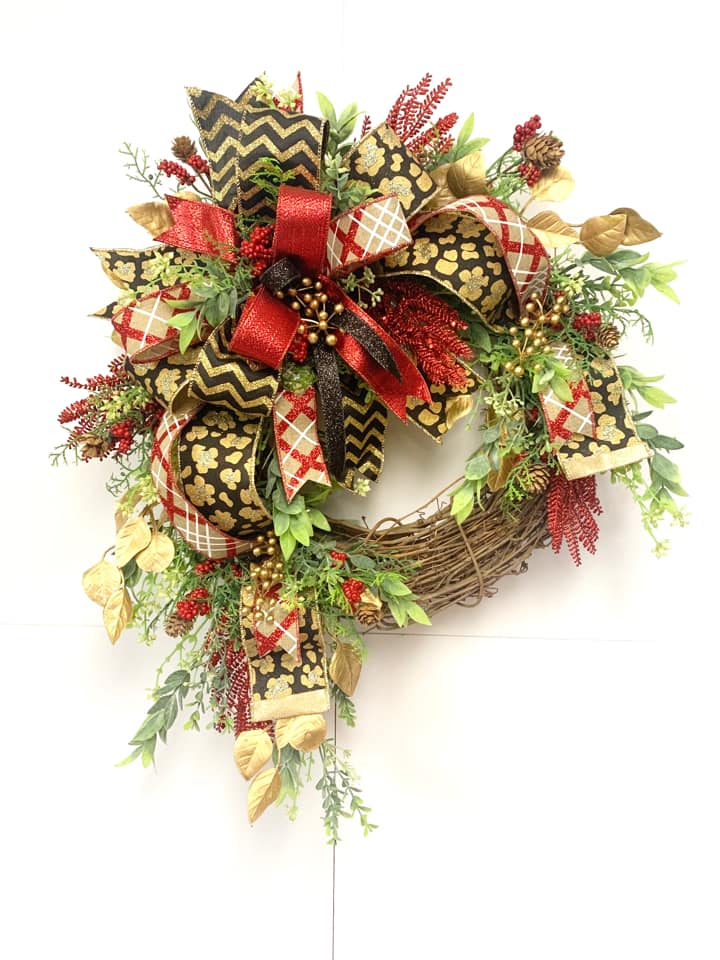 Christmas grapevine wreath