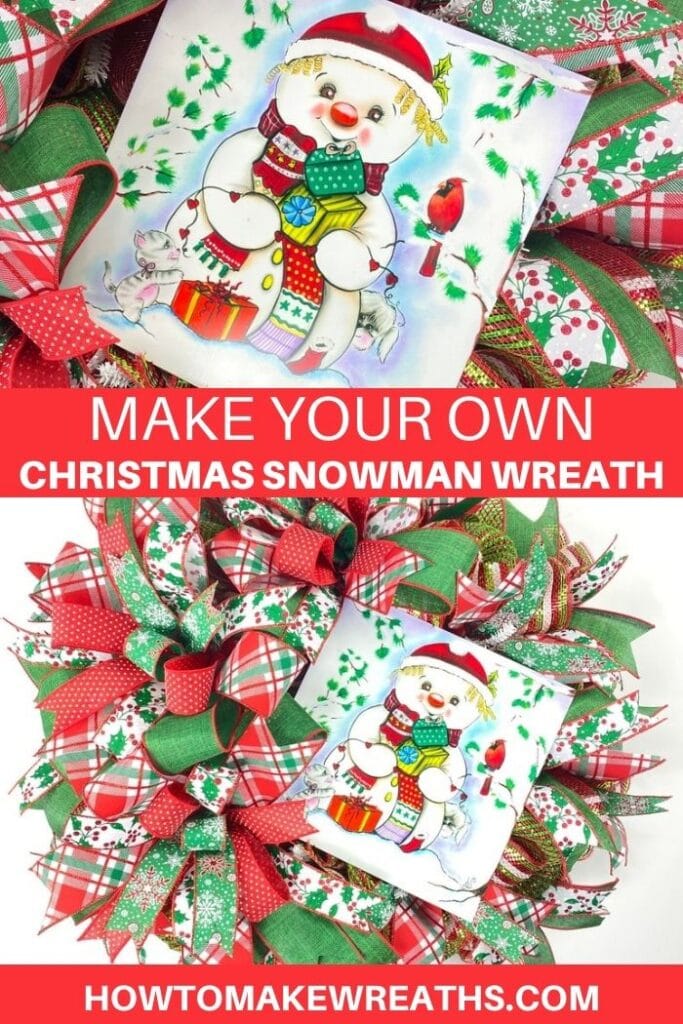 Make Your Own Christmas Snowman Wreath