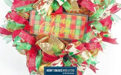 Christmas Wreath with Glitter Ribbon