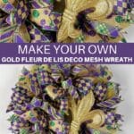 Make Your Own Gold Fleur De Lis Wreath