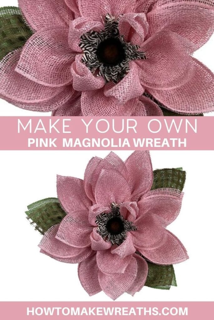 pink magnolia wreath