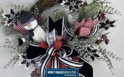 Christmas Snowman Grapevine Wreath