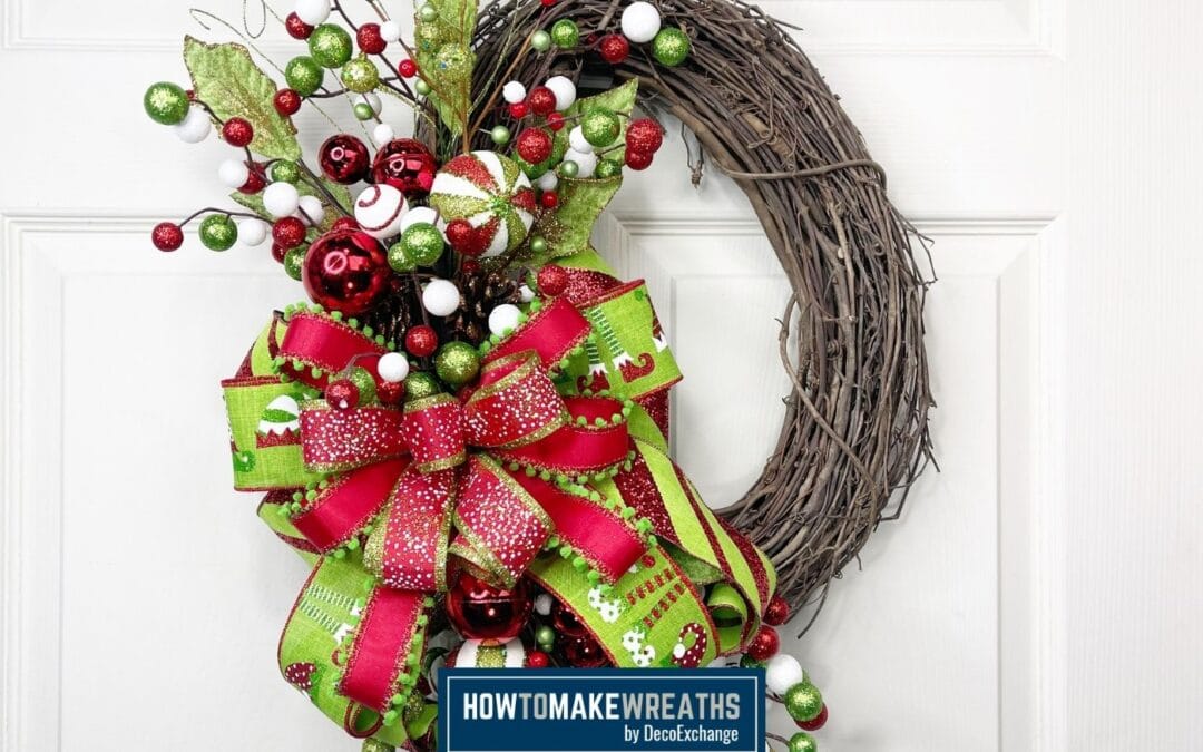 Holiday Grapevine Wreath With Christmas Picks Tutorial
