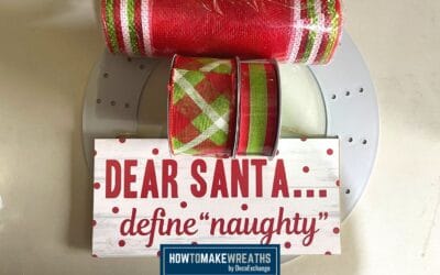 Define Naughty Deco Mesh Wreath Kit