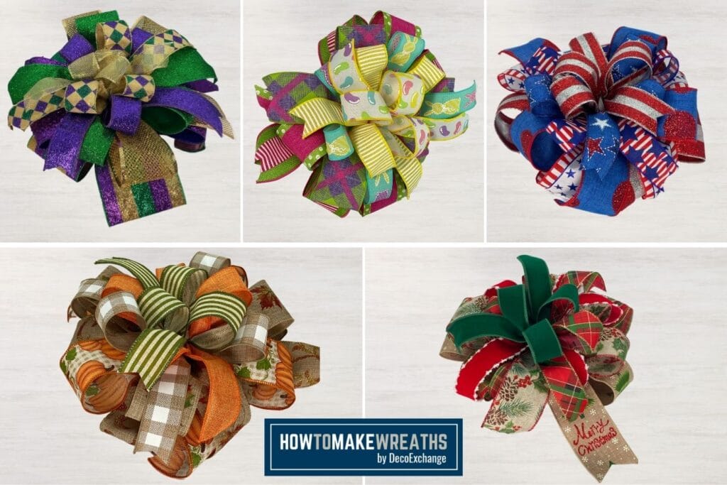 5 seasonal handmade bows