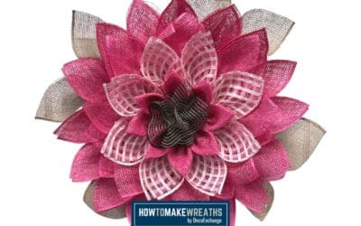 Pink and White Magnolia Wreath