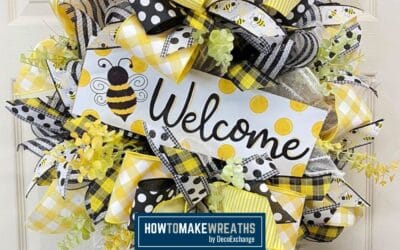 DIY Bumble Bee Wreath (Video Tutorial)