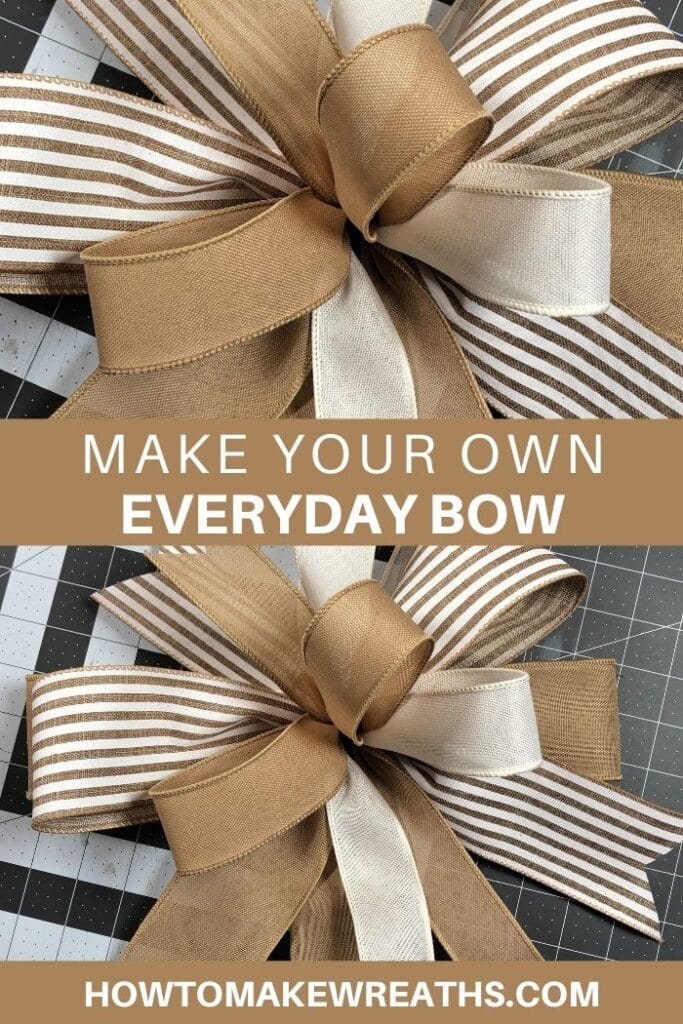 burlap and off white everday bow