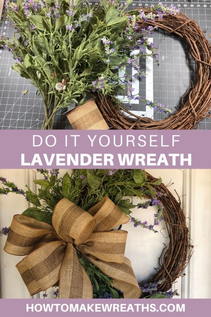 wreath supplies to make a grapevine lavender wreath