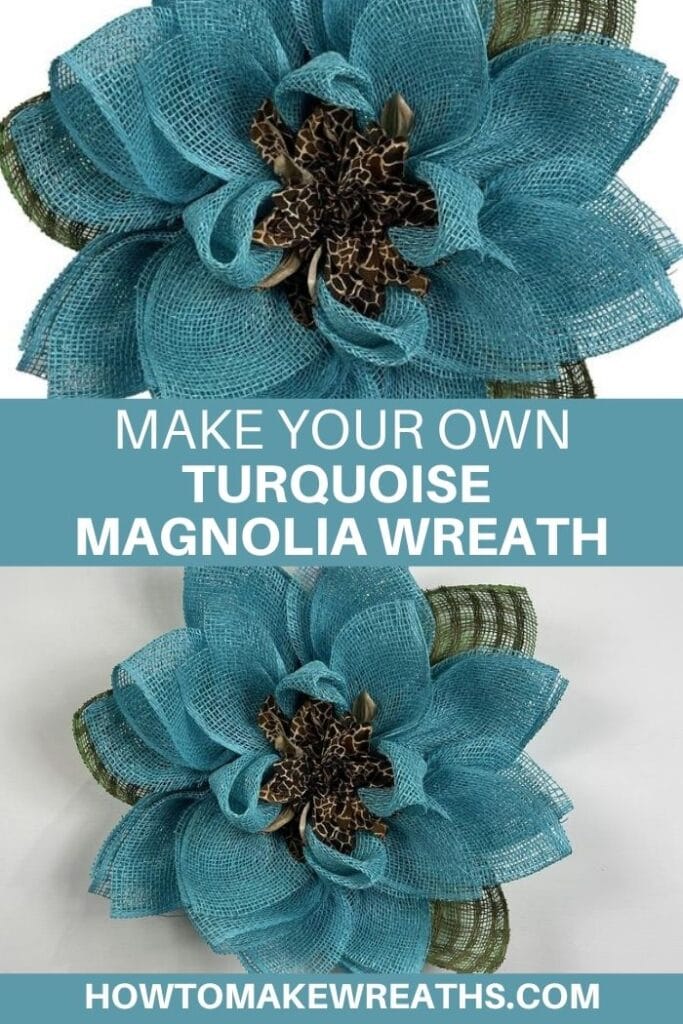 Make Your Own Turquoise Magnolia Wreath