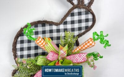 Buffalo Check Bunny Door Hanger