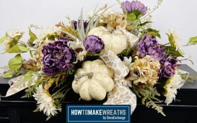 How To Make A Beautiful Purple And Cream Fall Centerpiece